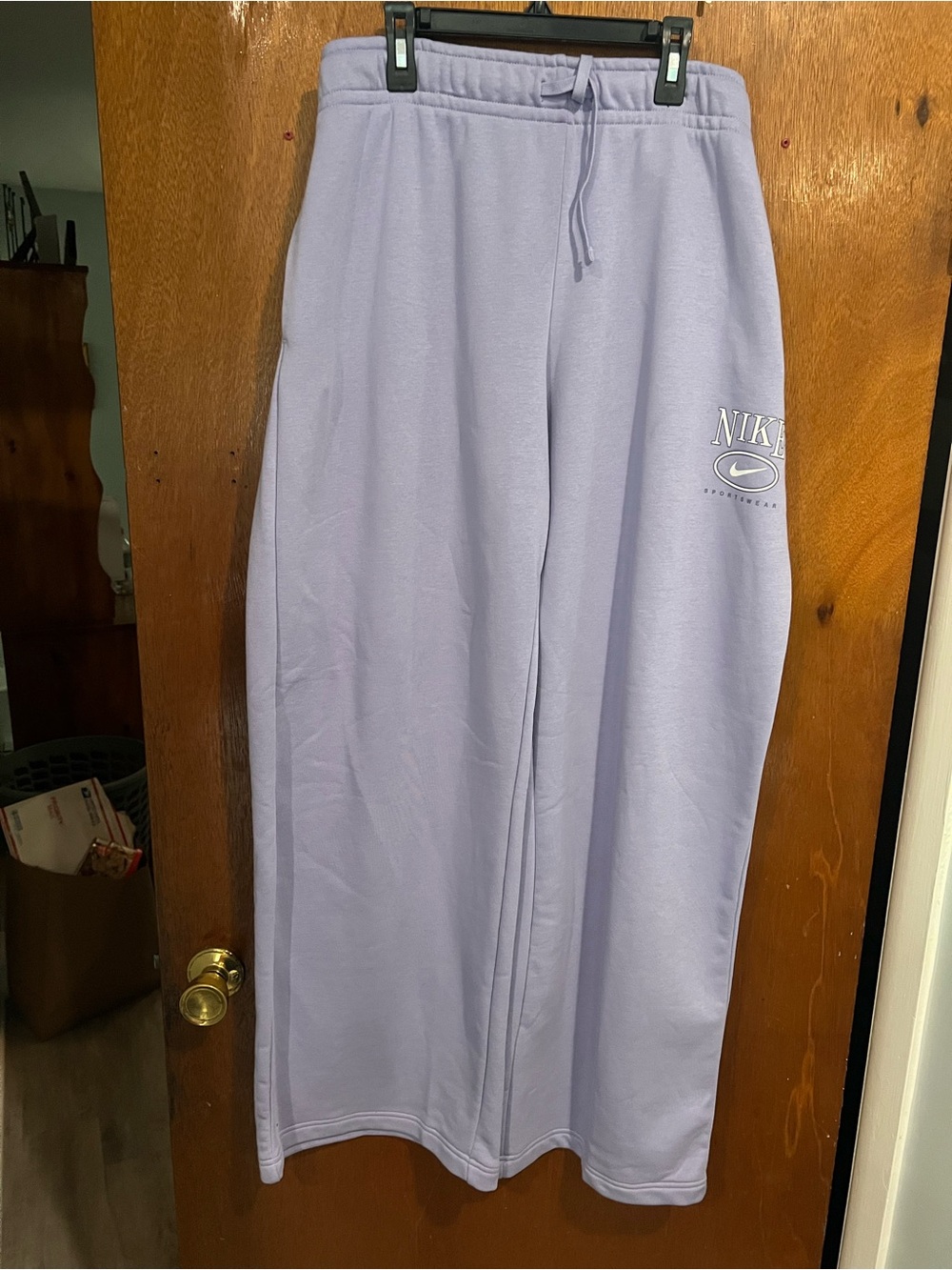 Nike Lavender Crew Track Pants with Side Swoosh